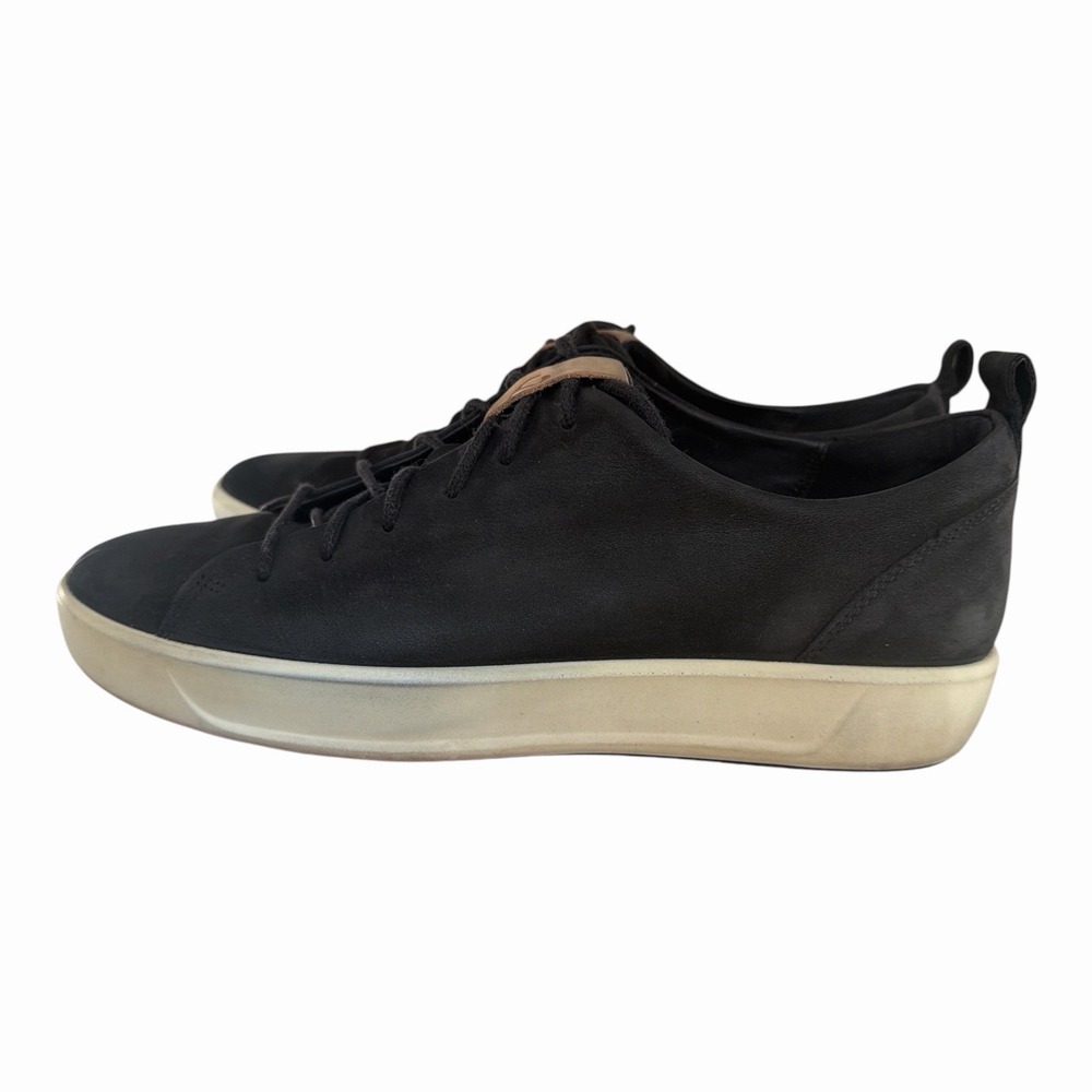 ECCO Soft 8 LX Men's Black Suede Leather Casual Comfort Sneaker Shoes Size 42 - Picture 2 of 11